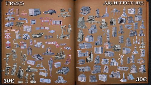 Architecture and props for 3D printing