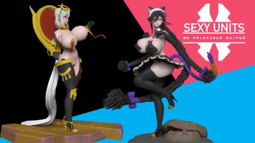 Sexy Units - waifu warrior anime collectable figurines